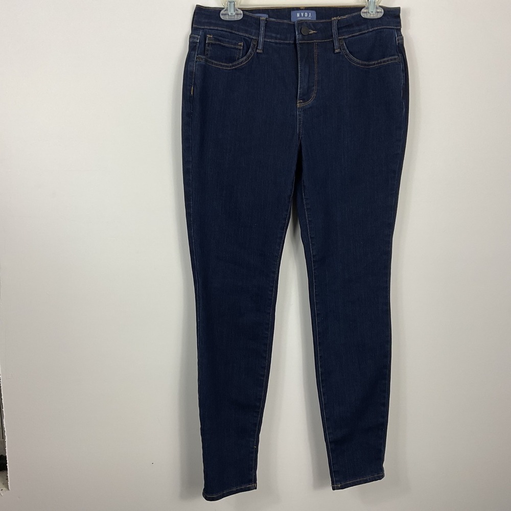 NYDJ Womens Dark‎ Wash Skinny Jeans Size 4 Lift Tuck Technology Denim